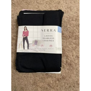 serra Seamless leggings Black Size Large 12-14 Double Layer Waistband